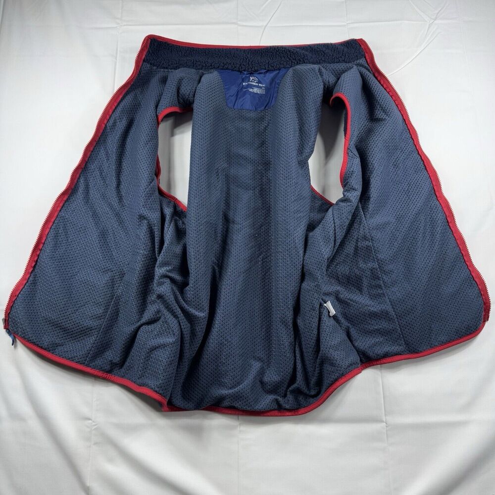 Southern Tide Sherpa Full Zip Vest Jacket Men's XL Navy Casual Comfort Preppy - Picture 12 of 13